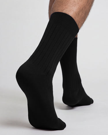 Ultra-resilient ribbed microfibre socks
