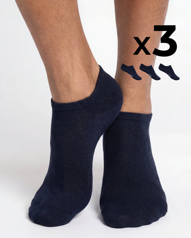Mini chaussettes en coton x3 pour homme