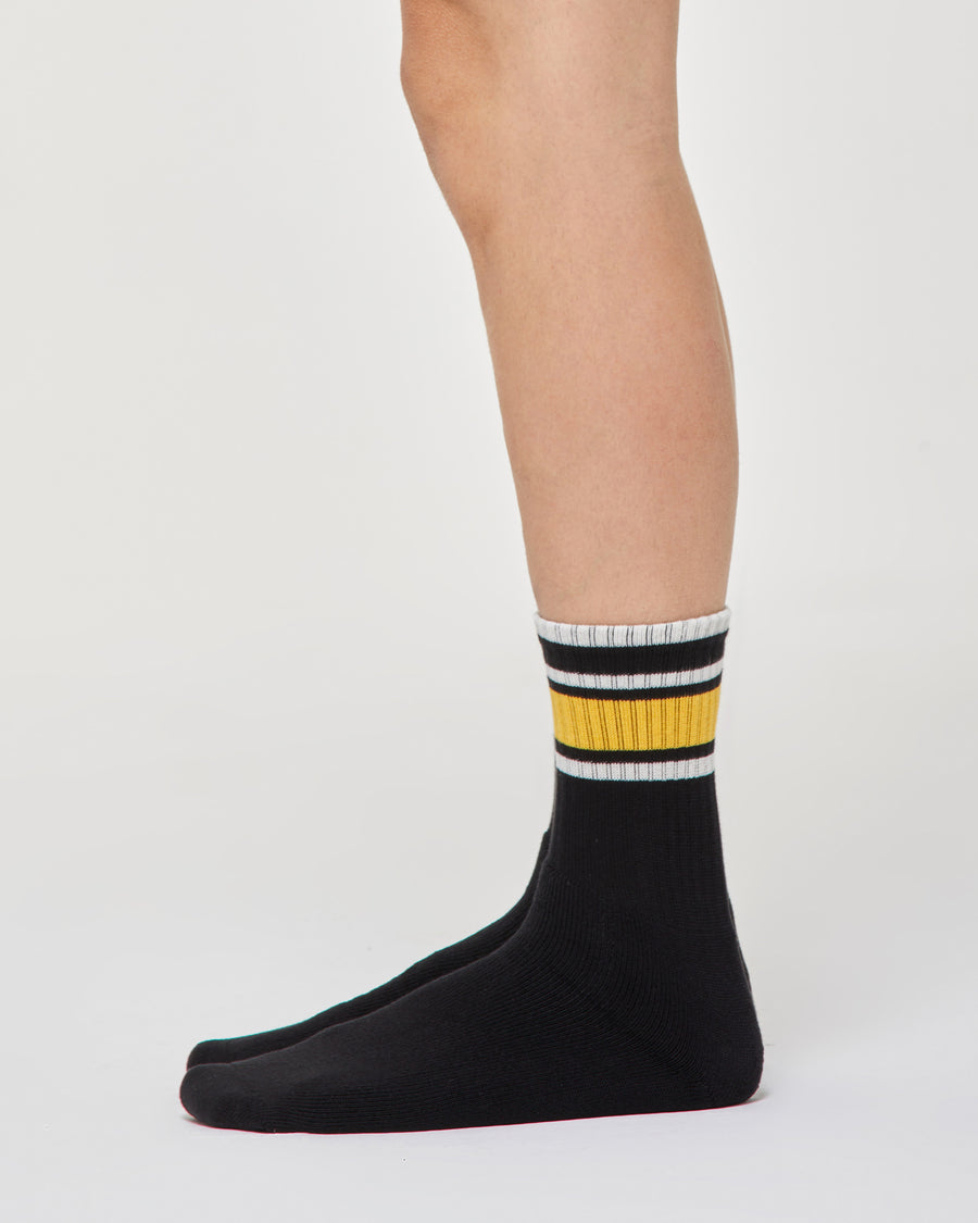 Yuri cotton tennis sock with stripes