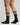 Crew cotton tennis sock with fluorescent stripes