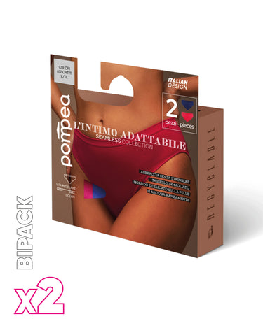 Slip seamless donna con tassello immagliato X2