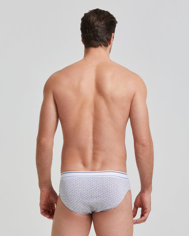 Slip homme en coton à motif pois