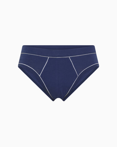 Slip uomo cotone tinta unita con dettagli a contrasto