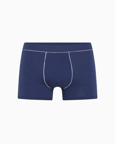Boxer en coton de couleur unie avec détails contrastés