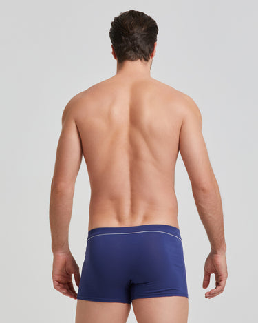 Boxer en coton de couleur unie avec détails contrastés