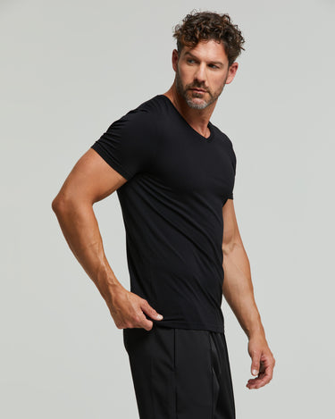 Camiseta escote en V sin costuras