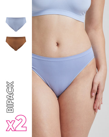 Slip seamless donna con tassello immagliato X2