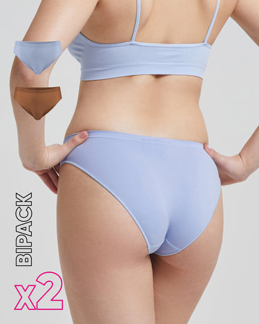 Slip seamless donna con tassello immagliato X2