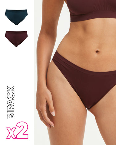Slip seamless donna con tassello immagliato X2
