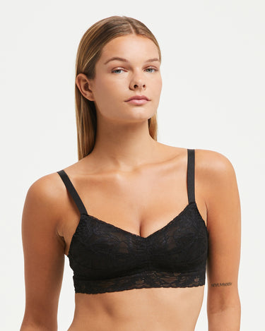 <b>Komplettes Set</b> abgestimmte Spitzenunterwäsche (Schwarz)