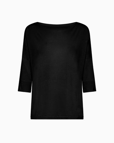 Maglia scollo barchetta in viscosa sostenibile vestibilità over