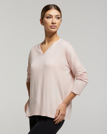 Maglia manica lunga in viscosa sostenibile vestibilità over