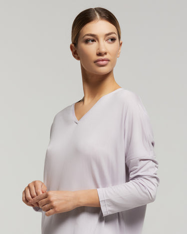 Maglia manica lunga in viscosa sostenibile vestibilità over