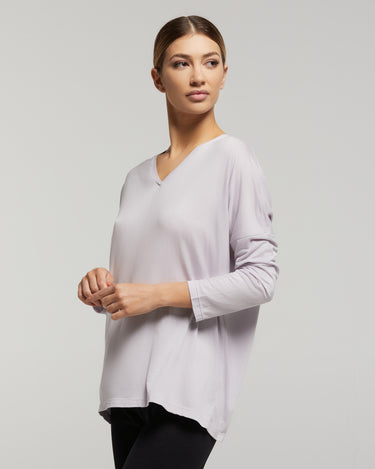 Maglia manica lunga in viscosa sostenibile vestibilità over