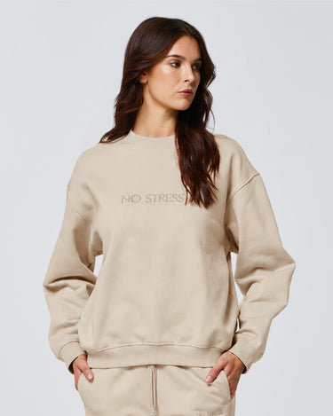 Unisex cotton No Stress crew-neck sweatshirt