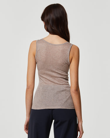 Canotta rib modal cashmere a costine