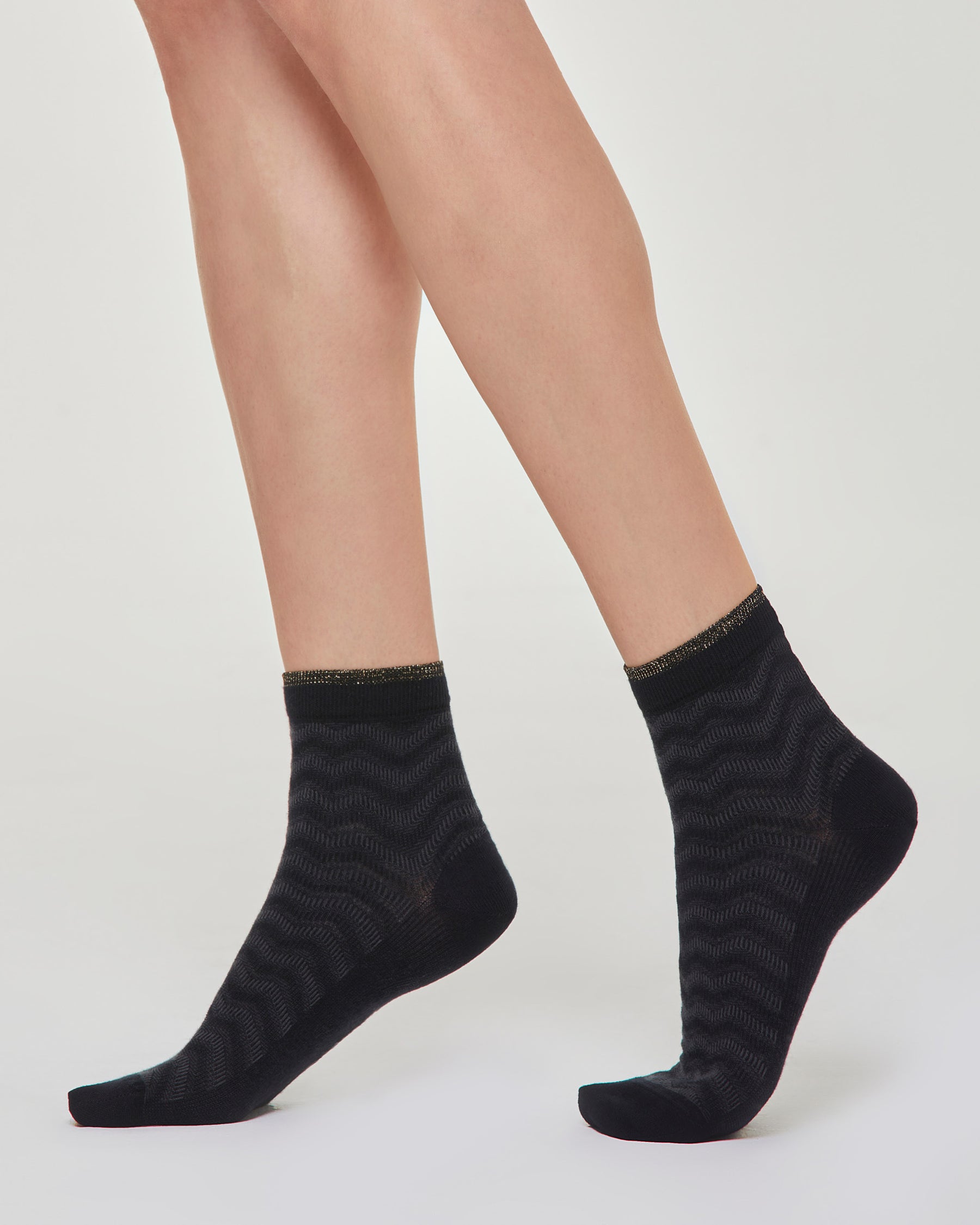 Brigitta sock with geometric pattern