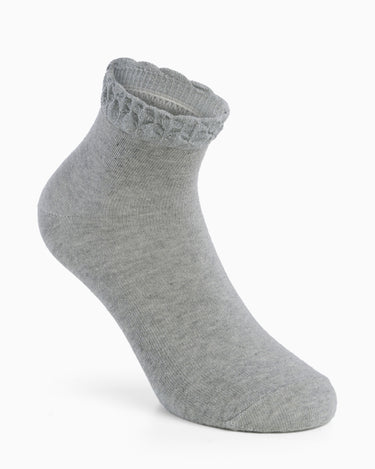 Tosca sock with embossed lamé edge