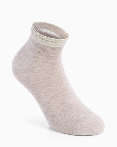Tosca sock with embossed lamé edge