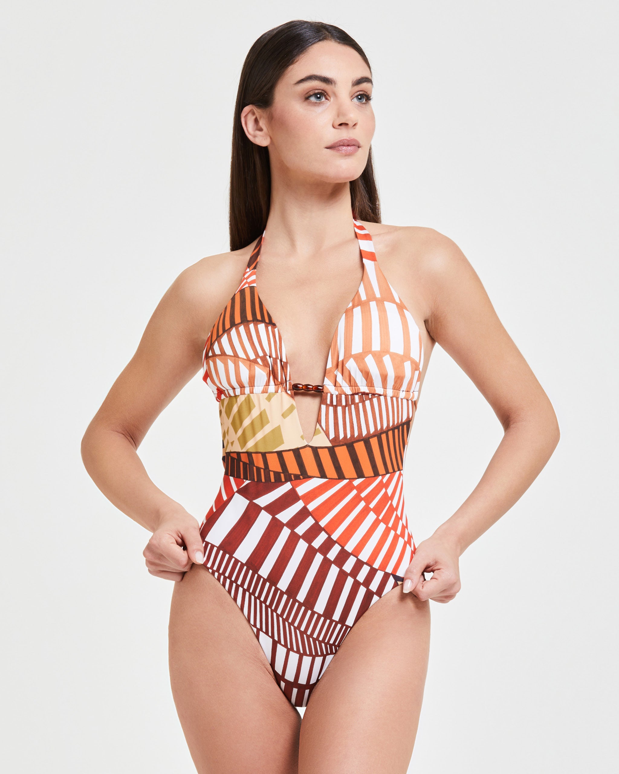 Costume Intero Mykonos geometrica Pompea