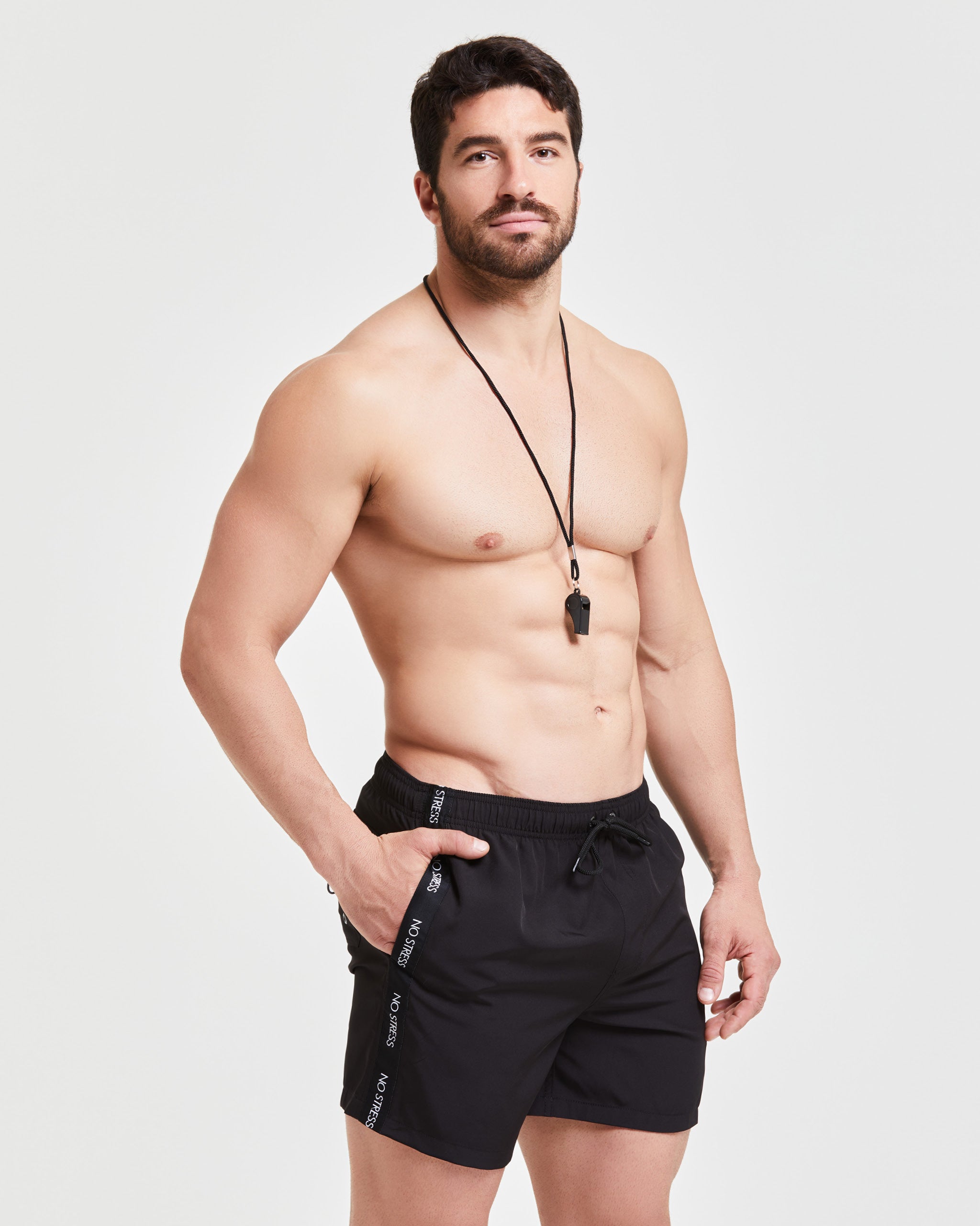 Costume boxer NO STRESS® con coulisse e tasche laterali Pompea