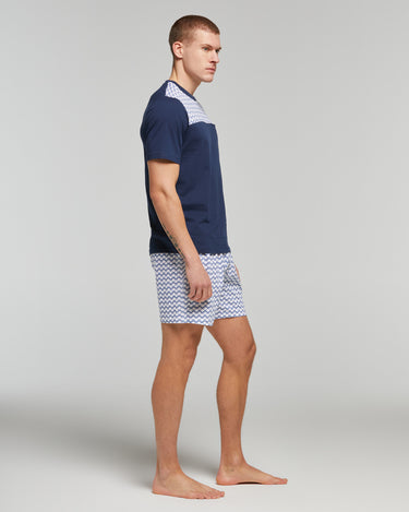 PYJAMA COURT EN COTON OLEANDRO