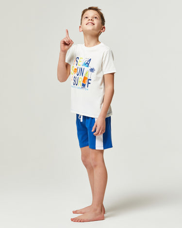 KURZER PYJAMAS AUS PLÜSCHBAUMWOLLE