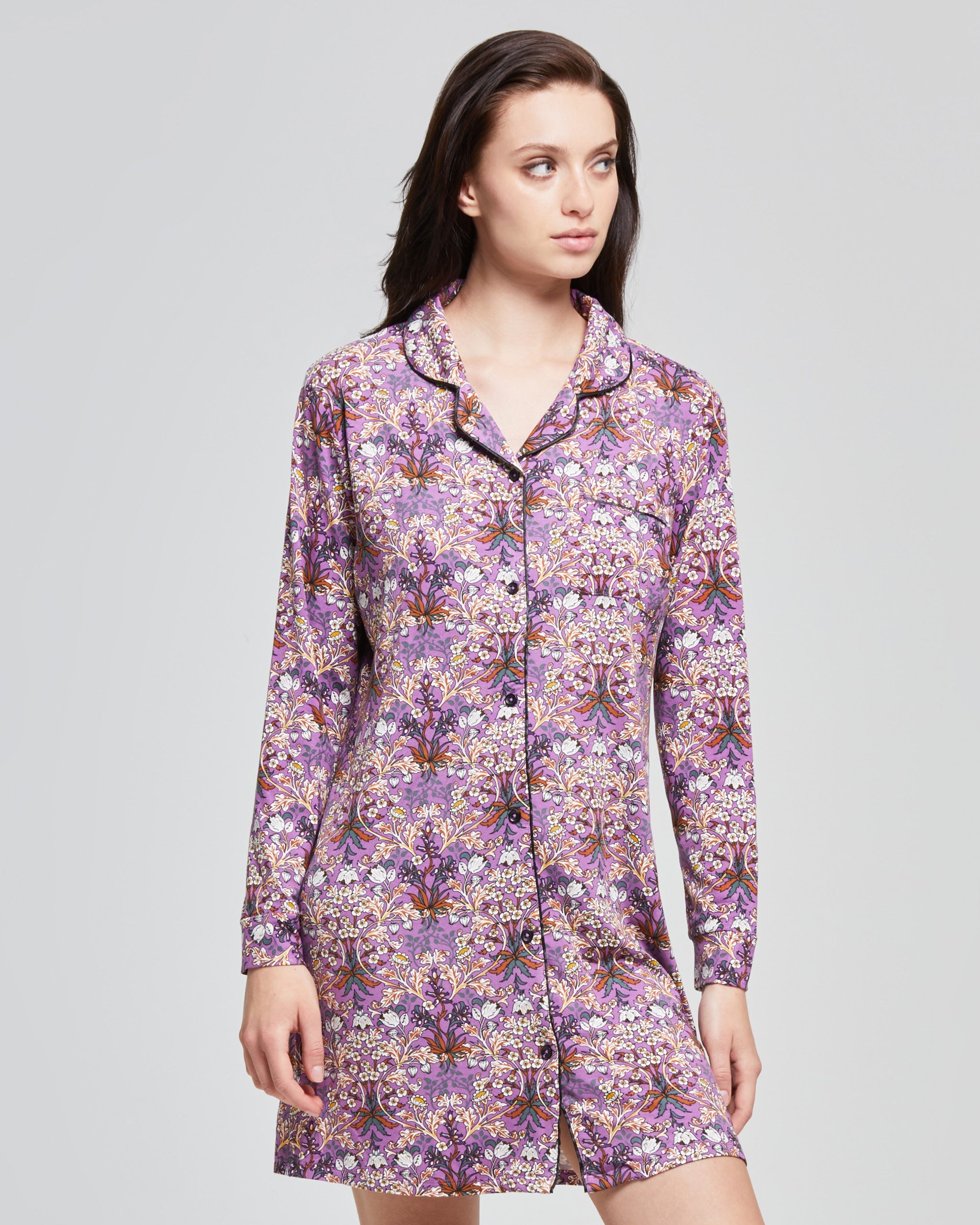 Camicia da notte in viscosa | Camicia da notte Orchidea Camicia da notte in viscosa | Camicia da notte Orchidea