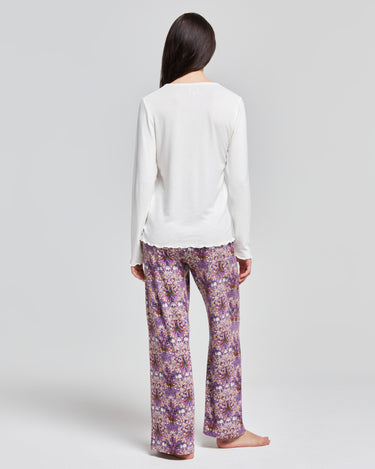 Frangipane viscose long pyjamas