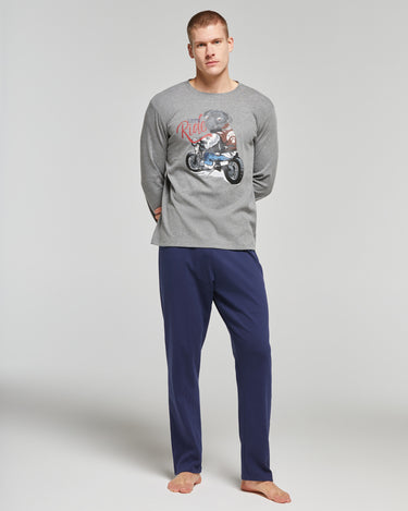 Pigiama lungo cotone interlock Aldo
