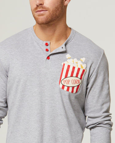 Men's warm cotton long pajamas Cinema