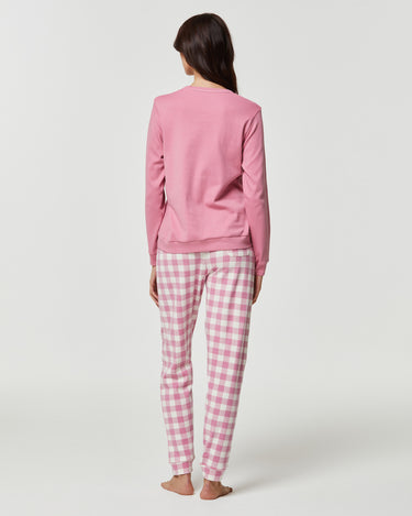 Pijama largo de algodón cálido para mujer Teckel