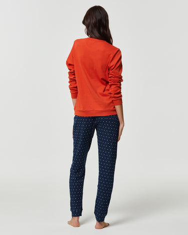 Pijama largo de algodón cálido para mujer Sheep