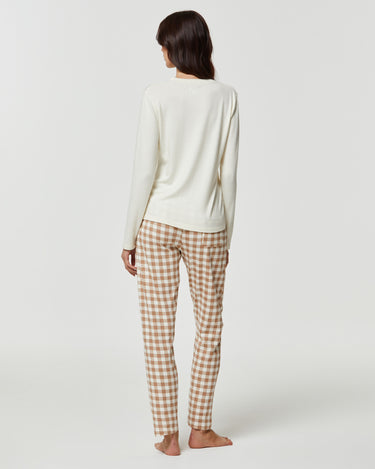 Pijama largo de viscosa y algodón de mujer Winter