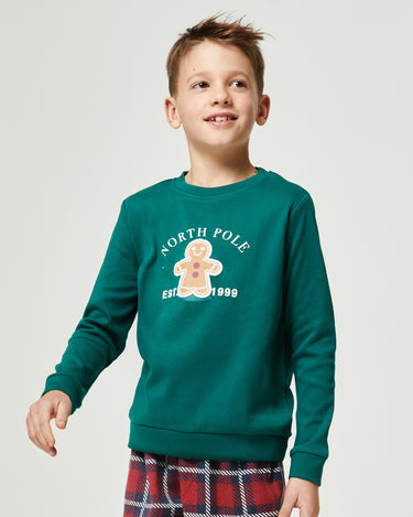 Pigiama lungo caldo cotone e flanella bambino XMAS