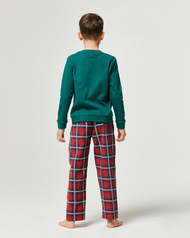 Pigiama lungo caldo cotone e flanella bambino XMAS