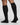 Long ultra-resilient ribbed microfibre socks
