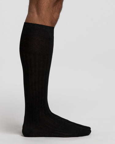 Calza lunga a coste in cotone Filo di Scozia