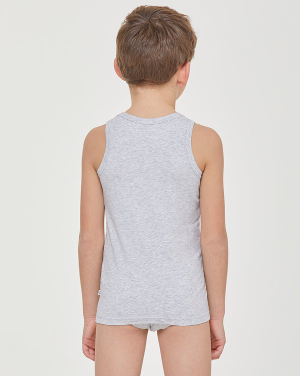 Boys stretch organic cotton vest 