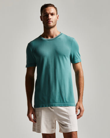 SUÉTER DE CUELLO REDONDO DE PIQUET PARA HOMBRE