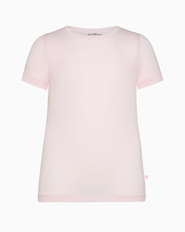 Girls' organic cotton crew neck T-shirt vest