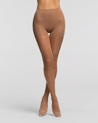 Set Push-up-Strumpfhose 30 Den + Ideale Strumpfhose (Creme Caramel)
