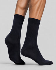 Ultra-resilient ribbed microfibre socks 