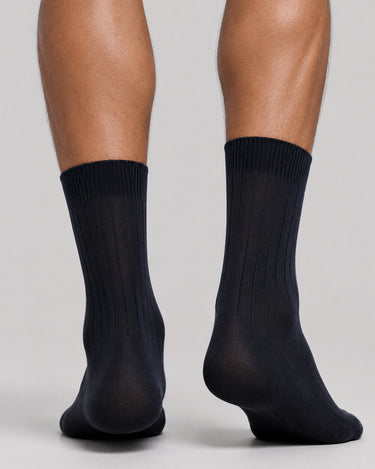 Ultra-resilient ribbed microfibre socks 