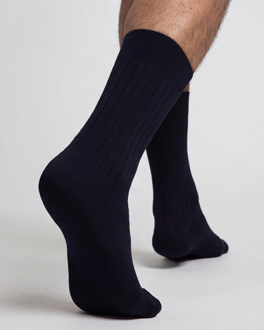 Ultra-resilient ribbed microfibre socks 