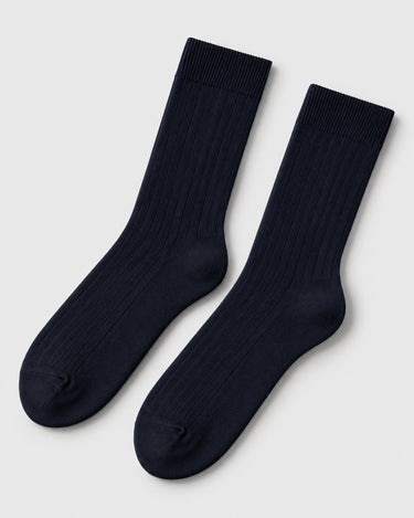 Ultra-resilient ribbed microfibre socks 
