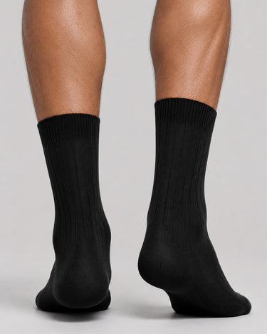 Ultra-resilient ribbed microfibre socks 