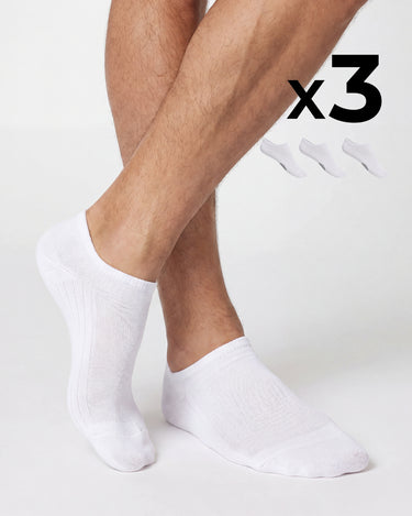 Mini chaussettes en coton x3 pour homme