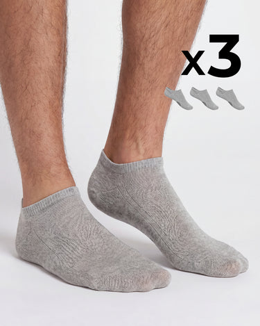 Mini chaussettes en coton x3 pour homme