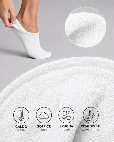 Minicalza cotone con interno soft spugna unisex